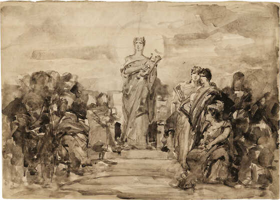 Котарбинский Вильгельм Александрович. Эскиз постановки живой картины «Парнасс»